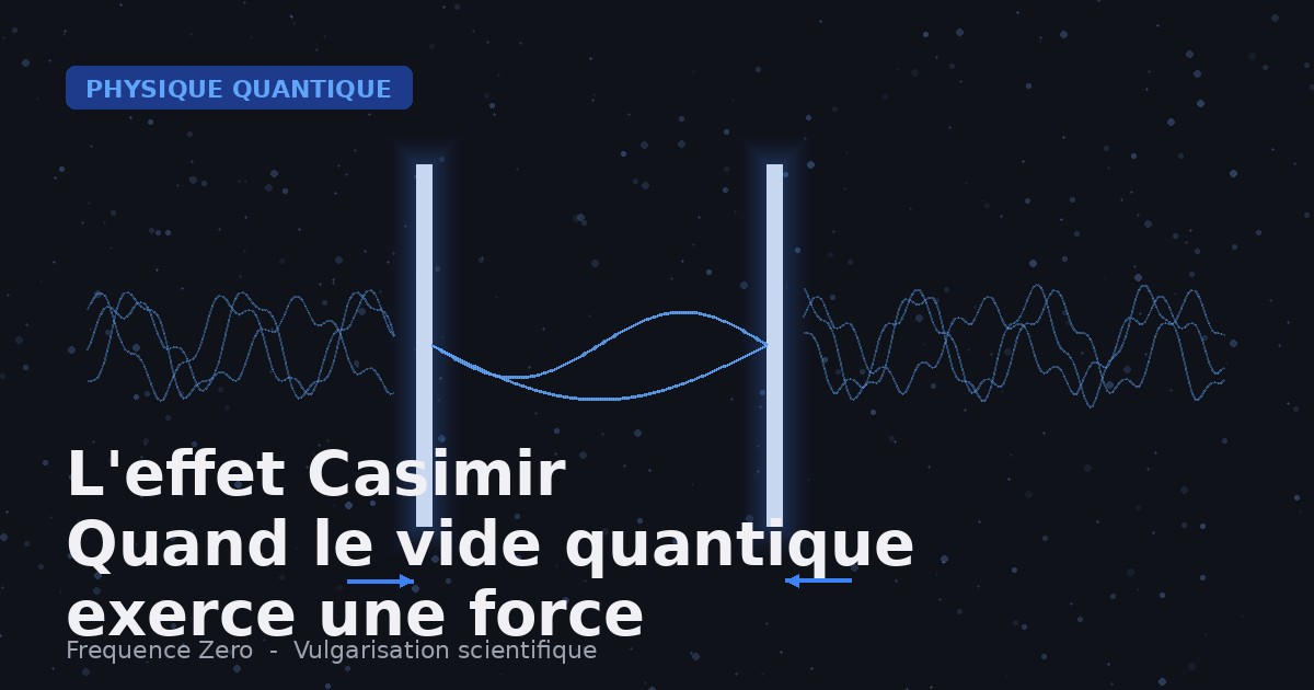 L'effet Casimir : quand le vide quantique exerce une force
